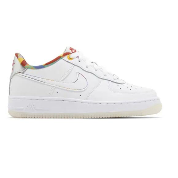 Nike Boys Air Force 1 Low LV8 White Playful Print Sneakers Shoes Size 5Y - Picture 3 of 16
